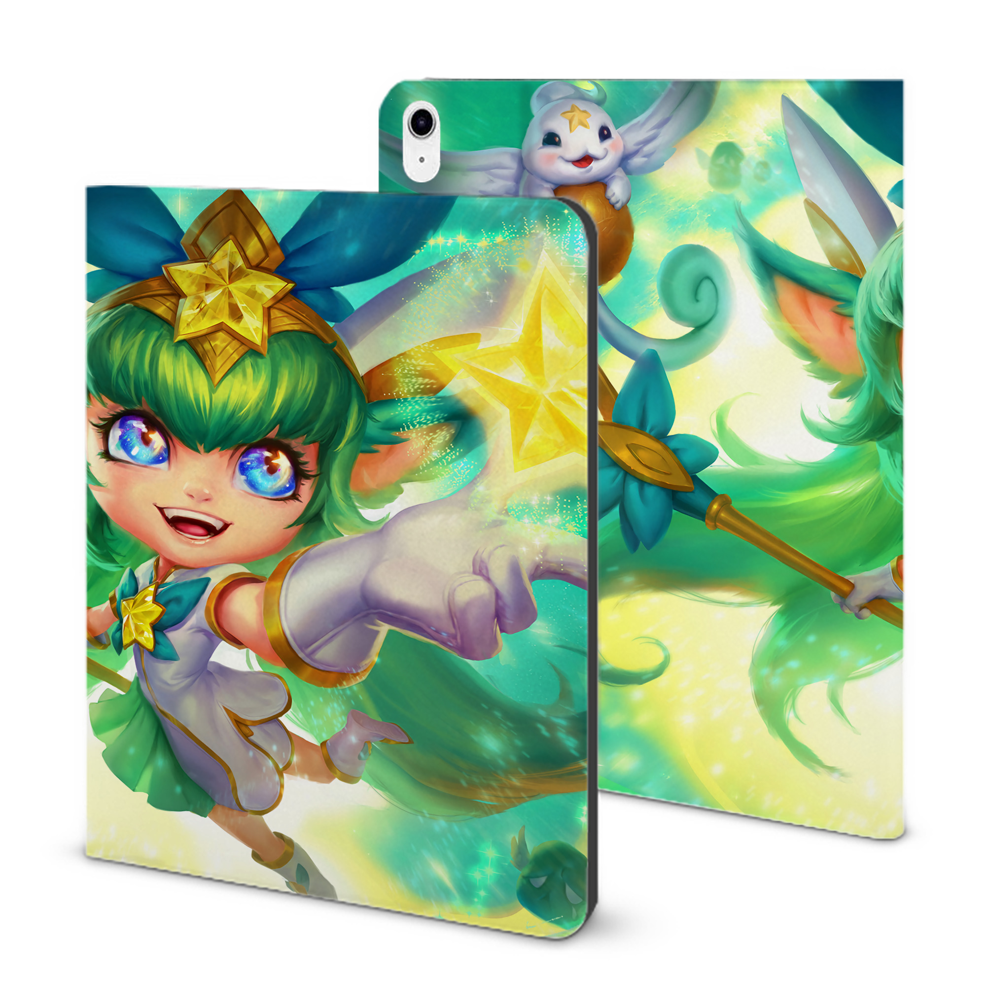 （画像用） リーグ・オブ・レジェンド League of Legends LOL IPad ケース ブック型 PUレザー TPU 耐衝撃 軽量 薄型 ペン収納なし 全面保護 IPad 各モデル対応